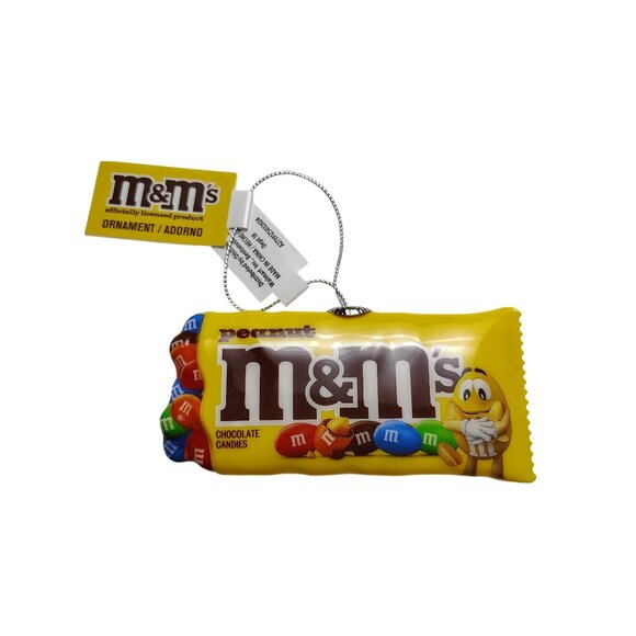 M&Ms Peanut Chocolate Candy 4 Inch Novelty Decoupage Christmas Ornament - Picture 2 of 3